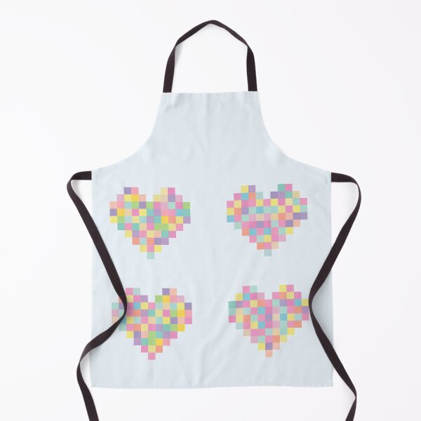 Artikelvorschau, 4 Herzen in einem neonfarbenen Pastellfarben-Pixel-Design - Valentinstag - Pink - Gelb - Orange - Blau entworfen und verkauft von greatnorris.