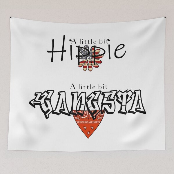 Item preview, Hippie Gangsta Funny Design A Little Bit Hippie Gangsta designed and sold by Swigalicious.