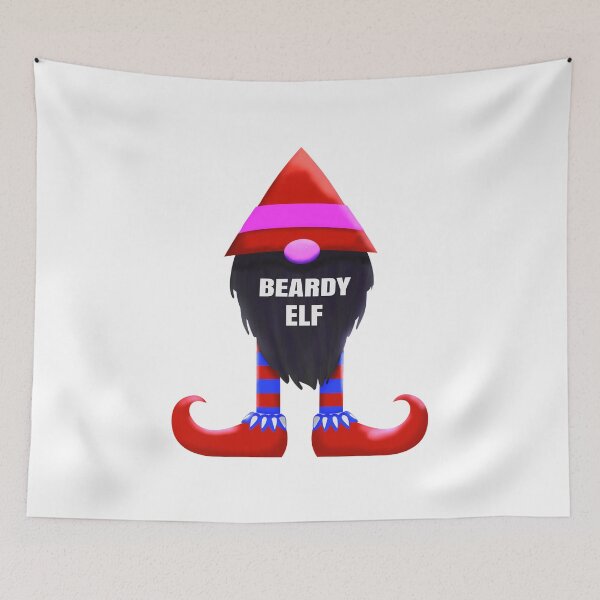 Item preview, Christmas Beardy Elf - Cute Fun Gnome - Red designed and sold by SilverSquirrels.