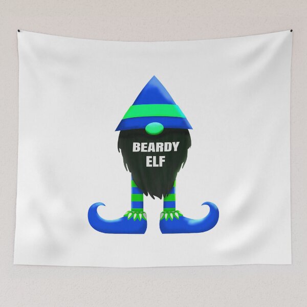 Item preview, Copy of Christmas Beardy Elf - Cute Fun Gnome - Blue designed and sold by SilverSquirrels.