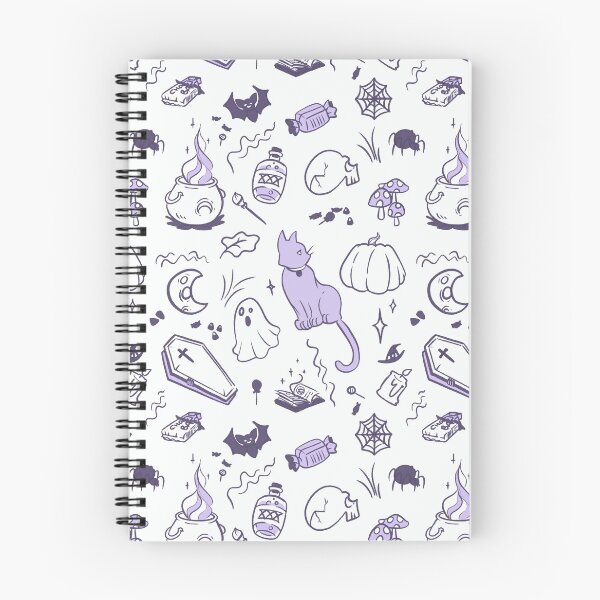 Item preview, Purple and Black Cute Halloween Pattern designed and sold by TaroTaroStudio.