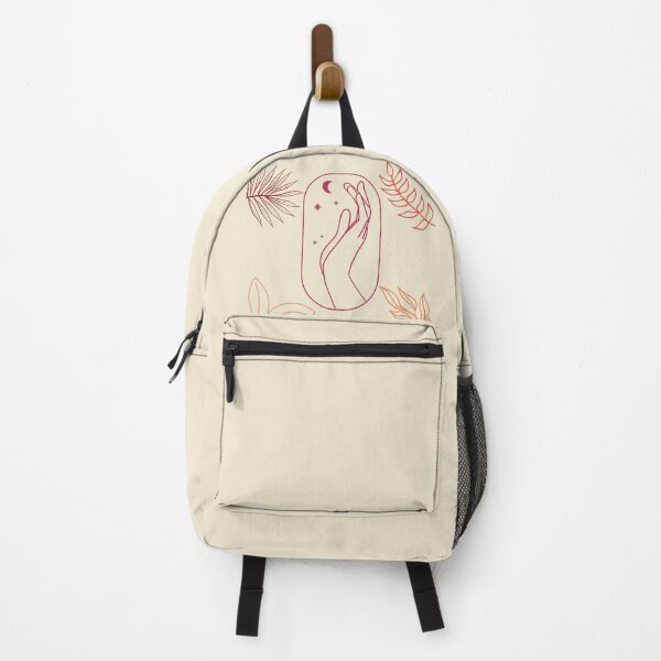 Item preview, Boho Plant Line Drawing with Celestial Hand Moon and Stars designed and sold by mainsqueezemar.