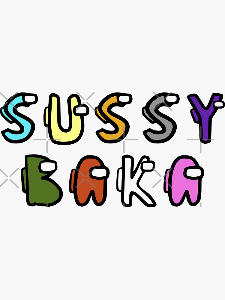 Sussy Baka Meme Suss Sticker Among Us Inspired Vinyl Laptop Decal