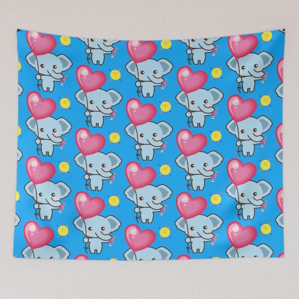 Item preview, ADORABLE BABY ELEPHANT HAPPY ON A SUNNY DAY  designed and sold by MrCreativeArts.