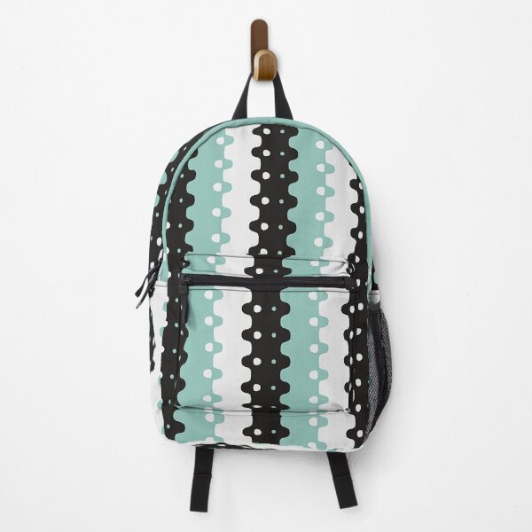 Item preview, Aqua, Black and White Stripes Pattern designed and sold by SandieBurchell.
