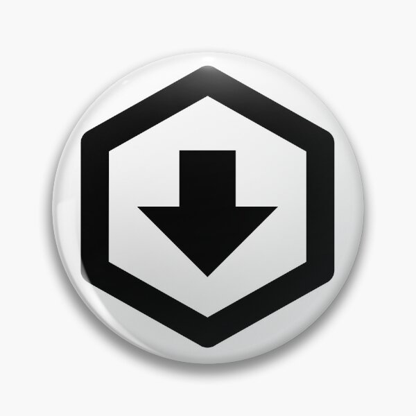 Artikelvorschau, MDI Arrow-Down-Bold-Hexagon-Outline entworfen und verkauft von GnarlyFurtardo.