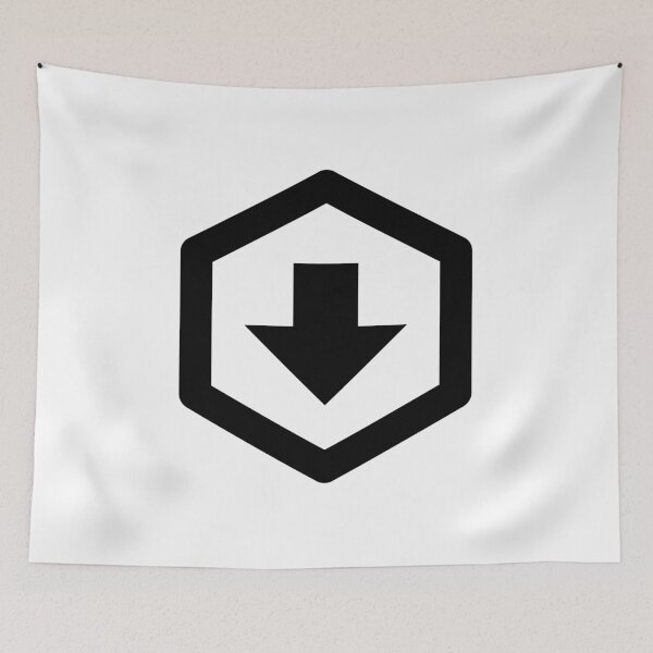 Item preview, MDI Arrow-Down-Bold-Hexagon-Outline designed and sold by GnarlyFurtardo.