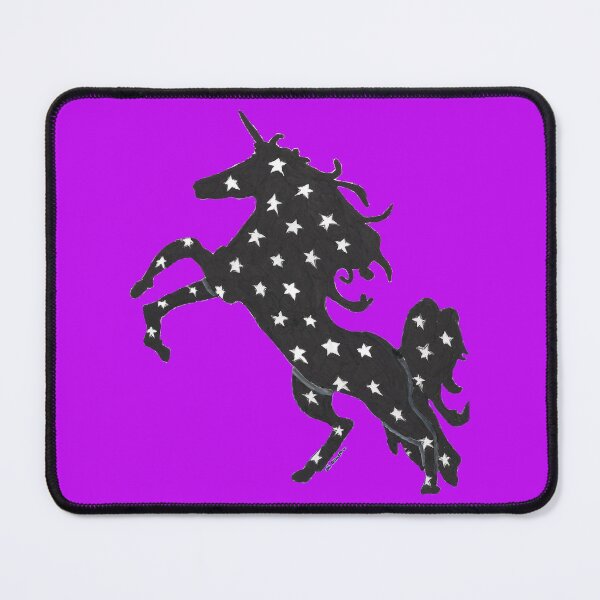 Item preview, Unicorn Power Black Silhouette of a Unicorn with White Stars designed and sold by AliCatOriginals.