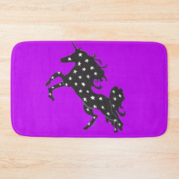 Item preview, Unicorn Power Black Silhouette of a Unicorn with White Stars designed and sold by AliCatOriginals.