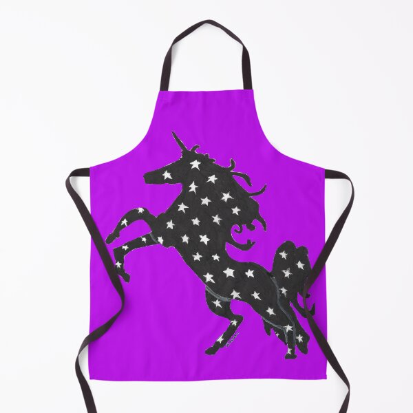 Item preview, Unicorn Power Black Silhouette of a Unicorn with White Stars designed and sold by AliCatOriginals.