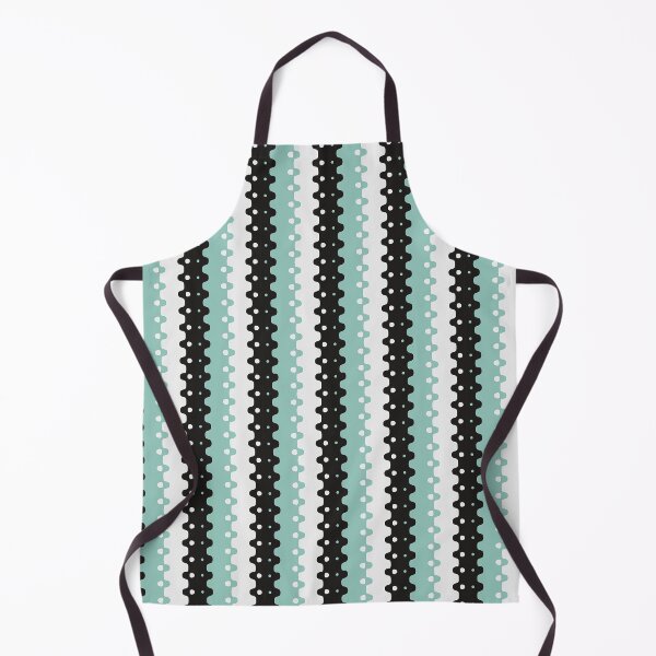 Item preview, Aqua, Black and White Stripes Pattern designed and sold by SandieBurchell.