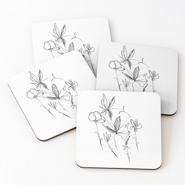 Item preview, Flowers Sketch - Simple Vintage Aesthetic Inspired designed and sold by morgansgoods.