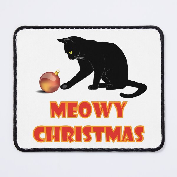 Item preview, Meowy Christmas Playful Cat designed and sold by TheInkElephant.