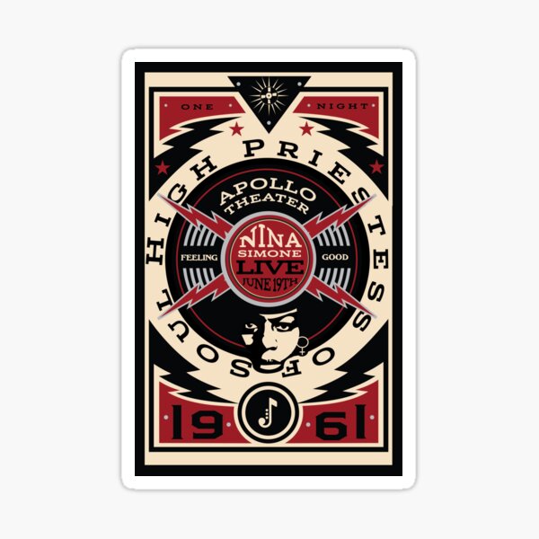 Nina Simone Live at the Apollo Theater Concert Poster- Sticker