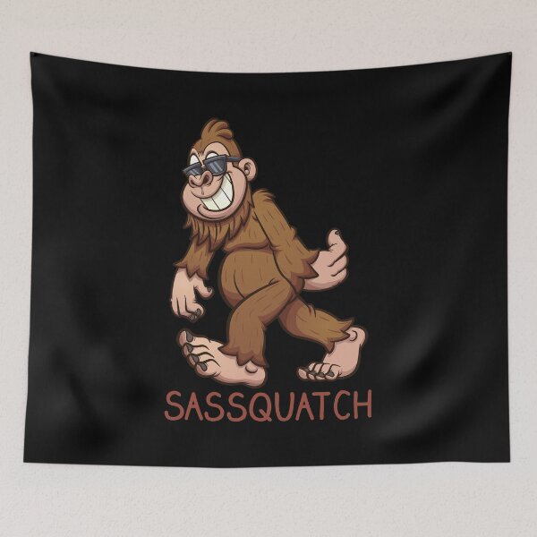 Item preview, Sassquatch - Badass With An Attitude To Match  - Black - Cartoon  designed and sold by crazycollective.