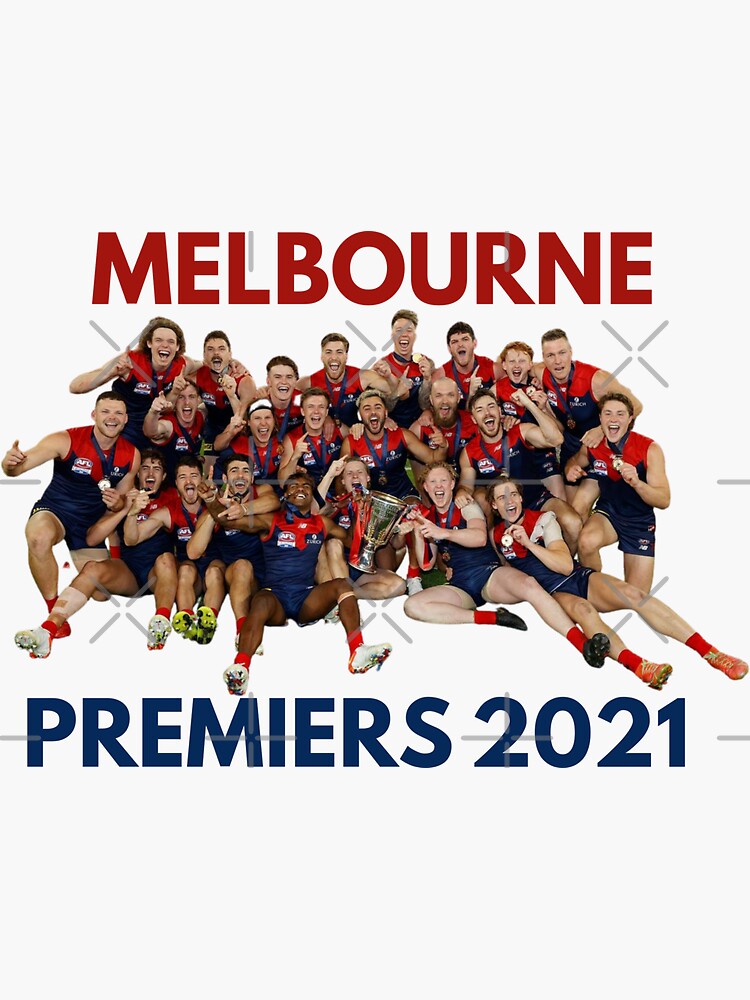"Melbourne Premiers 2021 Grand Final" Sticker for Sale by ijdesigns