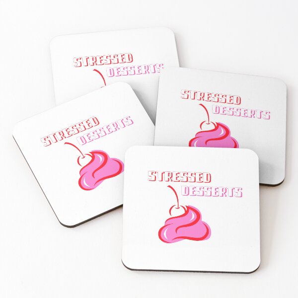 Item preview, STRESSED Backwards DESSERTS (PINK/REDTEXT) designed and sold by TheUrbanDreamer.