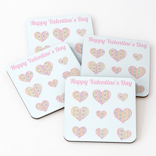 Item preview, Happy Valentine's Day: 9 Hearts with pastel pattern and colors designed and sold by greatnorris.
