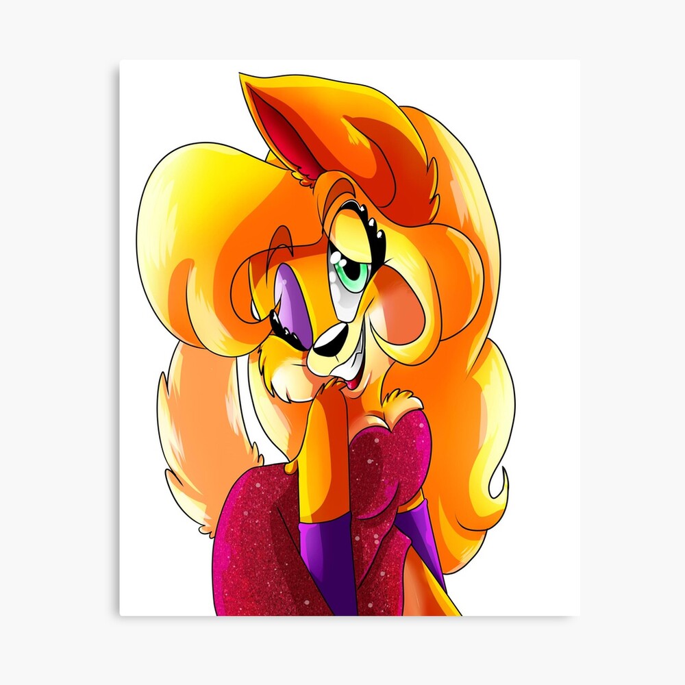 tawna bandicoot dressed up as Jessica rabbit no bg