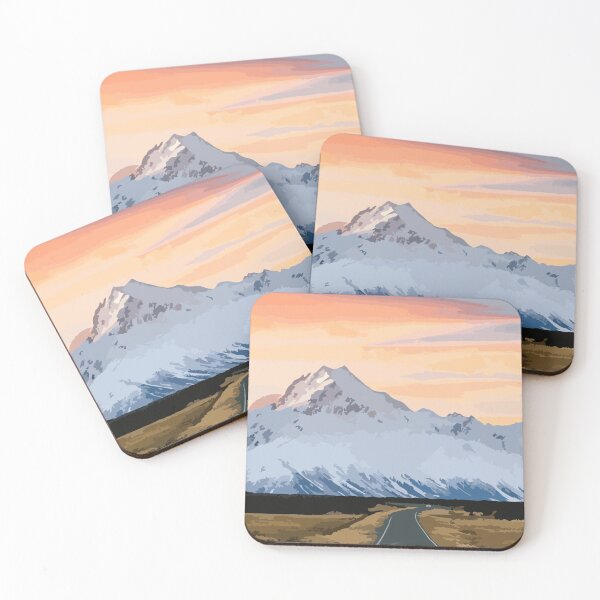 Item preview, Mt Cook Sunset Digital Painting designed and sold by Positive Lad.