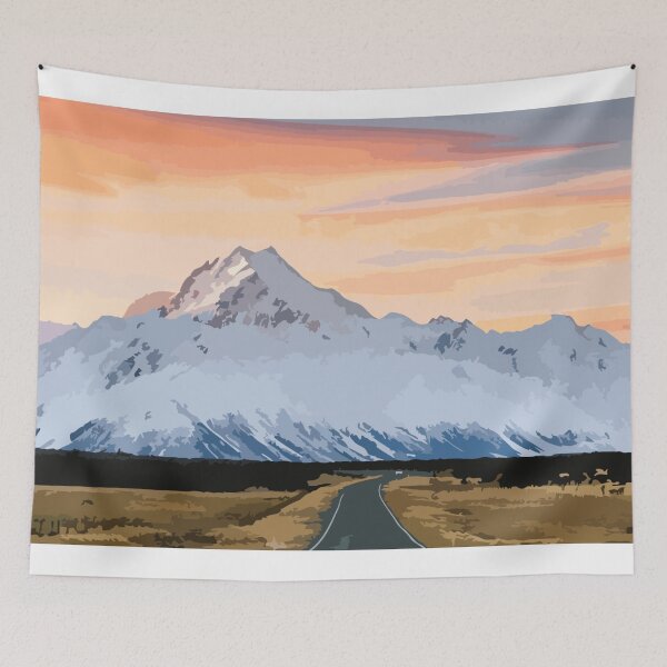 Item preview, Mt Cook Sunset Digital Painting designed and sold by Positive Lad.