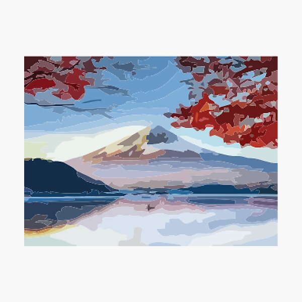 Item preview, Cherry Blossoms over Mt Fuji Digital Painting designed and sold by Positive Lad.