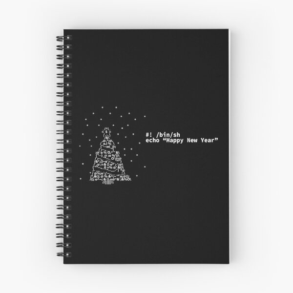 Item preview, Happy New Year Ascii christmas tree and shell script - programmer, devops, coder designed and sold by IrinchiDE.