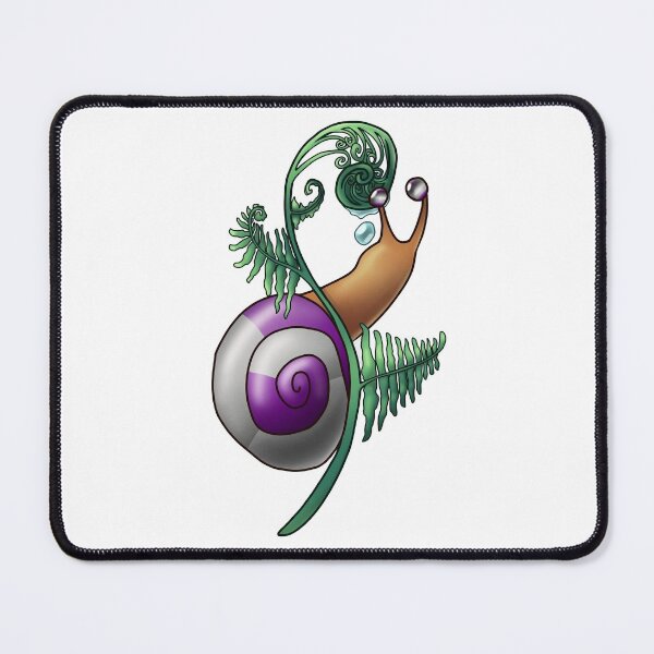 Item preview, Gray Asexual Fern Pride Snail designed and sold by PrideSnails.