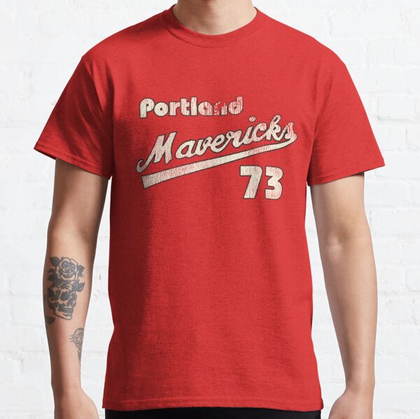 Portland Mavericks Word Mark Logo T-Shirt Women's Red