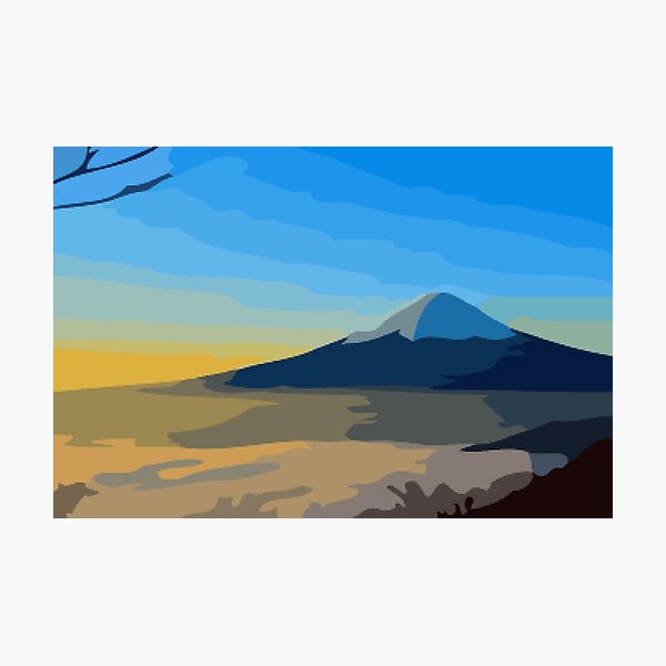 Item preview, Sunrise Over Mt Fuji Digital Painting designed and sold by Positive Lad.