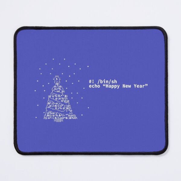 Item preview, Happy New Year Ascii christmas tree and shell script - programmer, devops, coder designed and sold by IrinchiDE.