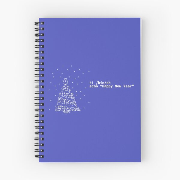 Item preview, Happy New Year Ascii christmas tree and shell script - programmer, devops, coder designed and sold by IrinchiDE.