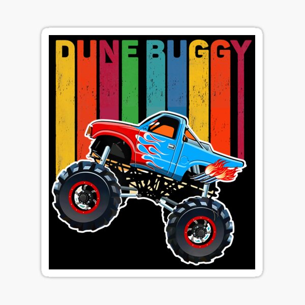 Dune Buggy monster truck retro design. Sticker