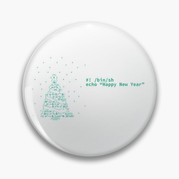 Item preview, Happy New Year Ascii christmas tree and shell script - programmer, devops, coder designed and sold by IrinchiDE.