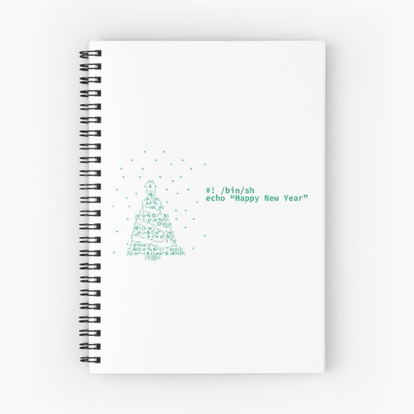 Item preview, Happy New Year Ascii christmas tree and shell script - programmer, devops, coder designed and sold by IrinchiDE.