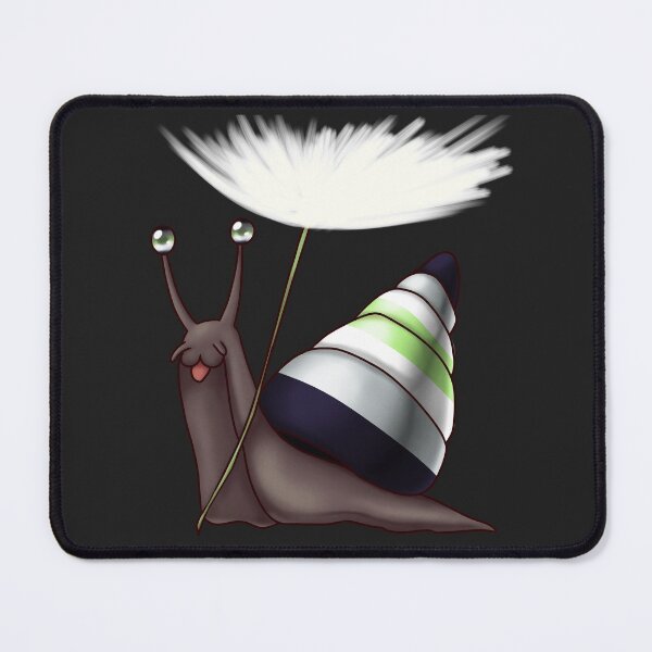 Item preview, Agender Pride Snail with Dandelion Seed designed and sold by PrideSnails.