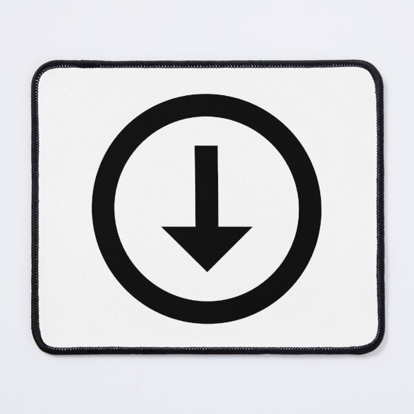 Item preview, MDI Arrow-Down-Thin-Circle-Outline designed and sold by GnarlyFurtardo.