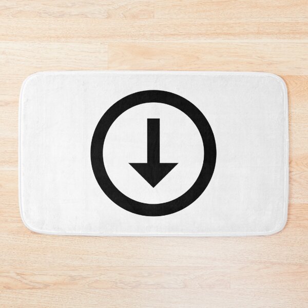 Item preview, MDI Arrow-Down-Thin-Circle-Outline designed and sold by GnarlyFurtardo.
