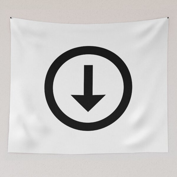 Item preview, MDI Arrow-Down-Thin-Circle-Outline designed and sold by GnarlyFurtardo.