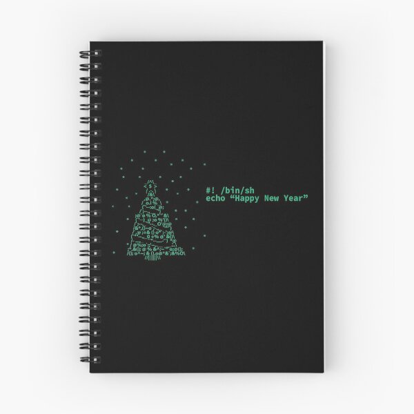 Item preview, Happy New Year Ascii christmas tree and shell script - programmer, devops, coder designed and sold by IrinchiDE.