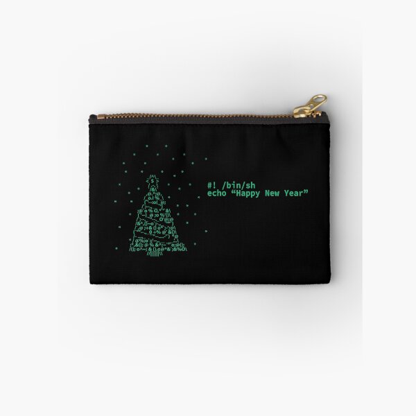 Item preview, Happy New Year Ascii christmas tree and shell script - programmer, devops, coder designed and sold by IrinchiDE.