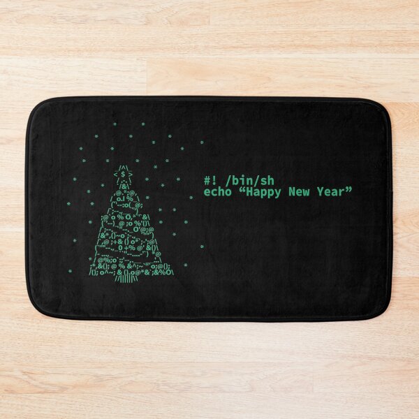 Item preview, Happy New Year Ascii christmas tree and shell script - programmer, devops, coder designed and sold by IrinchiDE.