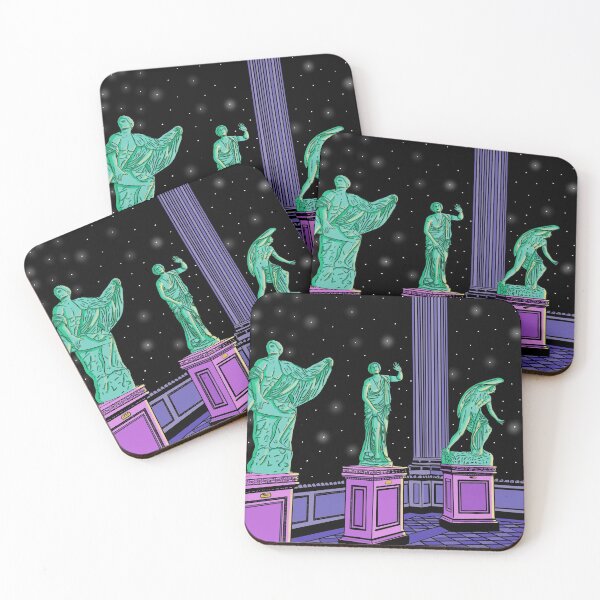Item preview, Enchanted Museum Renaissance Statues in Vaporwave Pastel Tones Digital Illustration in Stary Night designed and sold by CheHojas.