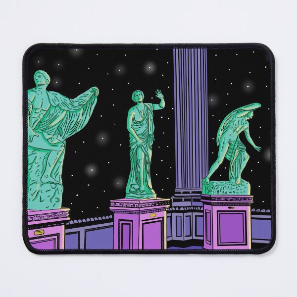 Item preview, Enchanted Museum Renaissance Statues in Vaporwave Pastel Tones Digital Illustration in Stary Night designed and sold by CheHojas.