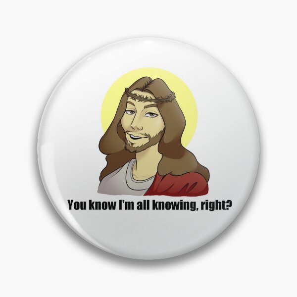 Item preview, White anime Jesus knows all. designed and sold by BoneheadRacoon.