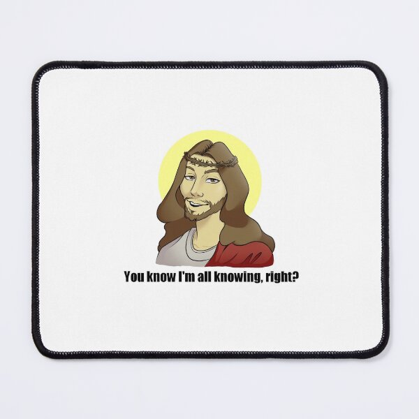 Item preview, White anime Jesus knows all. designed and sold by BoneheadRacoon.