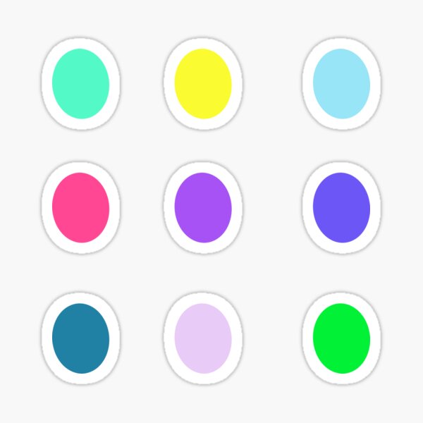 Oval bright colors Sticker