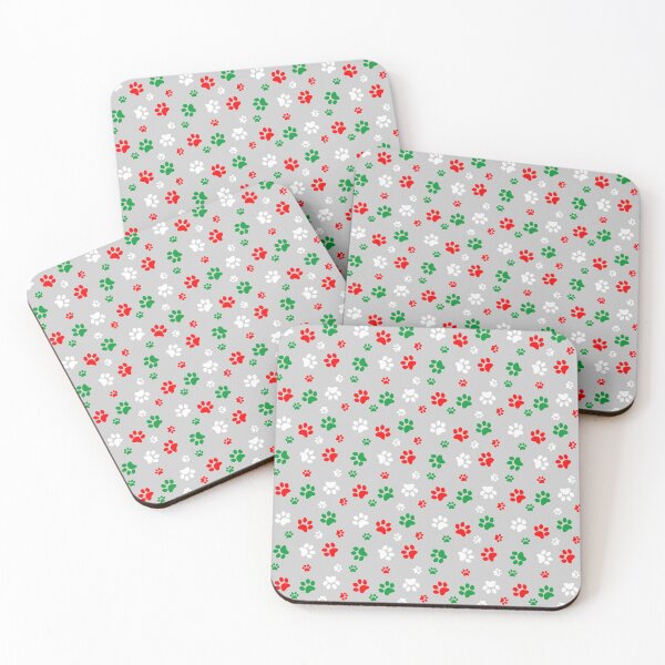 Item preview,  Merry Christmas Dog Paw or Cat Paw Pattern for animal lovers designed and sold by Tetete.