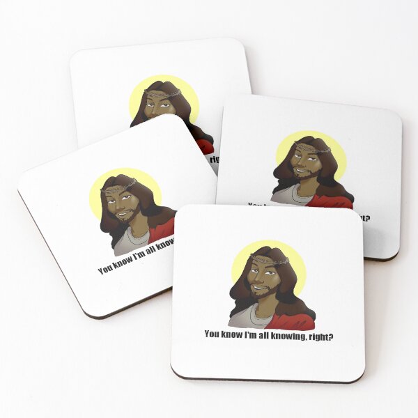 Item preview, Black Anime Jesus knows all. designed and sold by BoneheadRacoon.