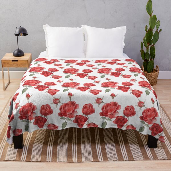 Item preview, Red roses (on white) designed and sold by Flowersforbear.